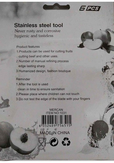 Stainless Steel 6 Adet Tereyağ,reçel,çikolata Sürme Bıçağı D-raf Çok Renkli