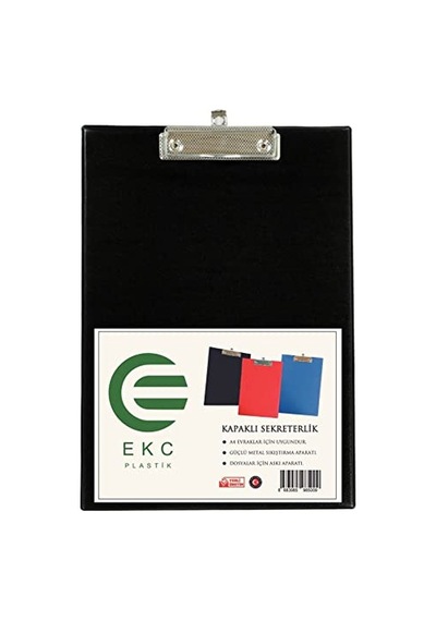 Kapaksız Sekreterlik Pvc- Yazı Tablası Bloknot Metal Klipsli