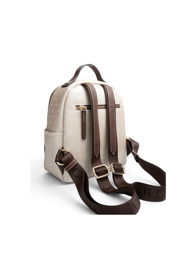 Silver & Polo Silver Polo Bej - Kahve Logolu Kadın Sırt Çantası Sp1130