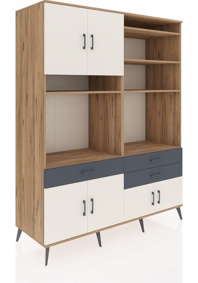 Kronos Gardrop 10 Raflı 3 Çekmeceli 8 Kapaklı 176x59x221 Çam-aytaşı/antrasit Aytaşı/antrasit Kronos Gardrop 10 Raflı 3 Çekmeceli 8 Kapaklı 176x59x221 Çam-aytaşı/antrasit Aytaşı/antrasit