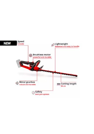 Einhell GP-CH 18/50 Li BL - Solo Akülü Çit Budama (Akü ve Şarj Hariç) - 3410950
