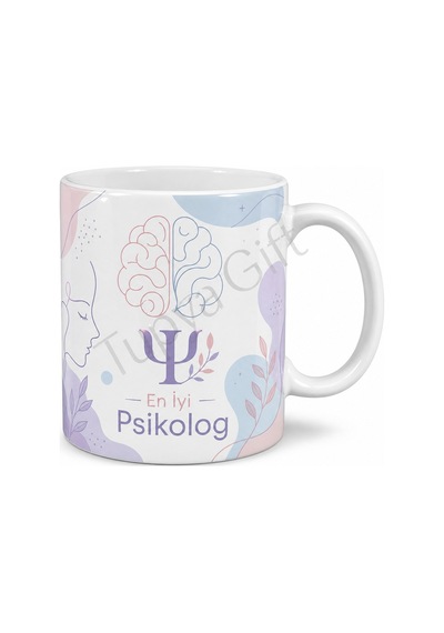 Psikolog Hediyesi Kişiye Özel Baskılı Kupa Bardak Psikologa Hediye Beyaz / Çok Renkli