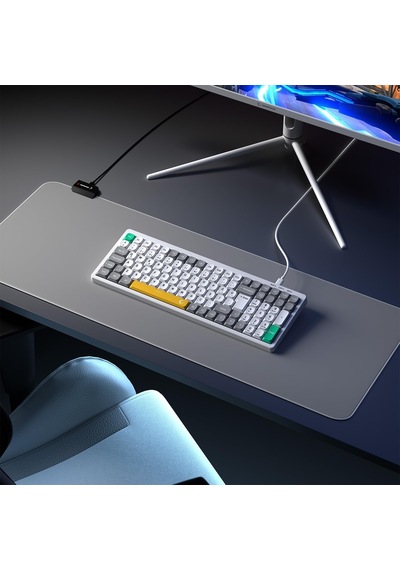 Pure Kablolu Oyuncu Klavyesi Rgb Aydınlatmalı Beyaz/gri