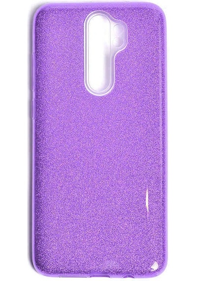 Kilifone - Redmi Note 8 Pro Uyumlu Kılıf Koruyucu Simli Shining Silikon - Mor - T10924