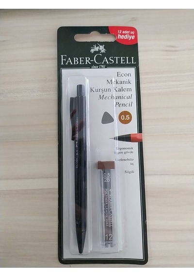 Faber Castell Econ 1350 Versatil Kalem + Min 0.5 Mm Siyah