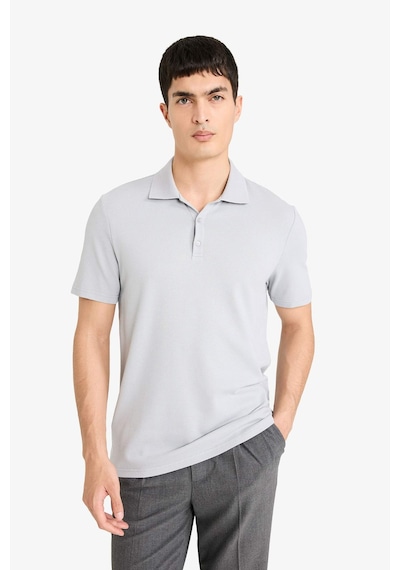 Defacto Slım Fıt Polo Yaka Kısa Kollu Polo Tişört M6609az26spgr130 Gri-gr130