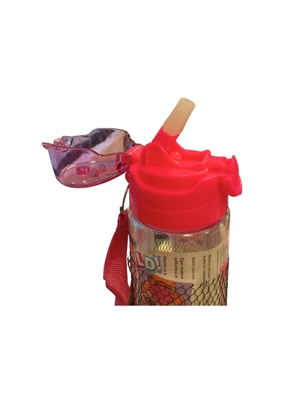 Lol Suprise Suluk / Su Şişesi 500ml Pembe Özel Tritan Malzemeli Suluk Pipetli Çok Renkli