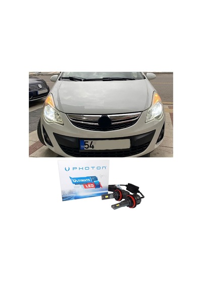 Opel Corsa D Led Xenon Kısa Far Ampulü H7 Ultimate 9500 Lumens Yeni Seri Beyaz 2006-2014