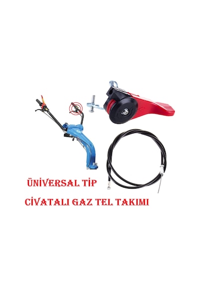 Dalaz,kama Çapa Makinesi Uyumlu Gaz Kolu,gaz Teli Takım,sıktırmalı