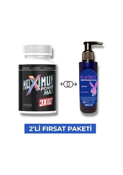 Maximum Power Erkeklere Özel Bölge Destekleyici 30'lu Mucizevi Libido Arttırıcı Krem 125 Ml