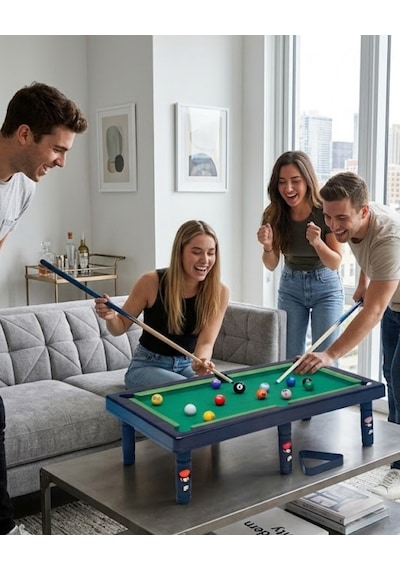 Masaüstü Bilardo Seti 5 Yaş Üzeri Çocuklar İçin Eğitici Oyuncak - Lisinya Standart