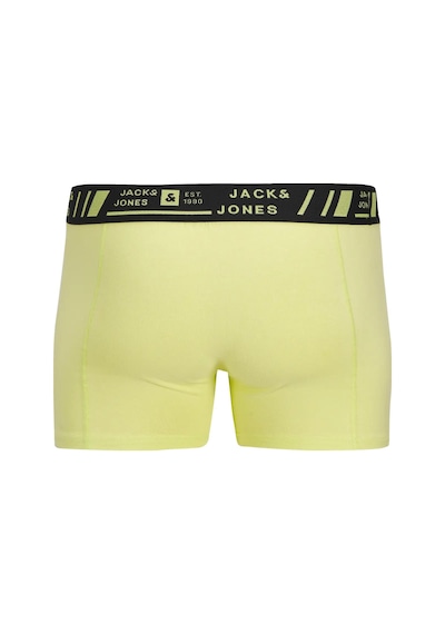 Jack & Jones Jacangus Erkek 3 Lü Set Sarı Mavi Siyah Boxer 12277576 Çok Renkli