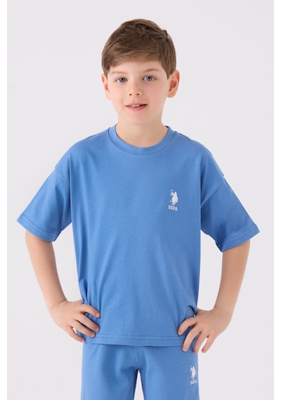 U.S. Polo Assn. Erkek Çocuk Mavi Bermuda Takımı 5274-43657 Mavi
