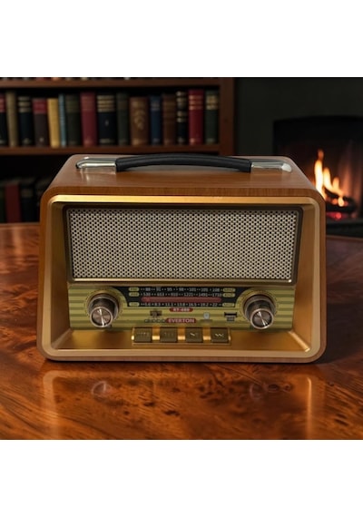 Lexroo Rt-680 Gerçek Ahşap Eskitme Bluetooth Hoparlör Mp3 Çalar Müzik Kutusu Nostaljik Radyo