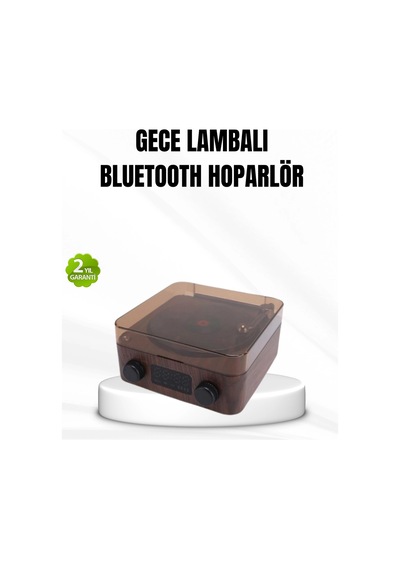 Bluetooth Hoparlörlü Gece Lambası Dijital Saat Ve Ambiyans Işığı Çok Amaçlı