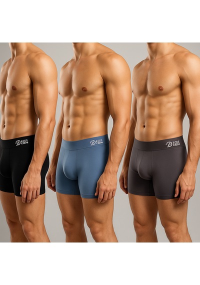 Ece's Design 80s Dikişsiz Ter Uzaklaştıran Spor Özel Tasarım Erkek Iç Giyim 3 Parça Boxer 1002 Siyah-lacivert-gri Ece's Design 80s Dikişsiz Ter Uzaklaştıran Spor Özel Tasarım Erkek Iç Giyim 3 Parça Boxer 1002 Siyah-lacivert-gri