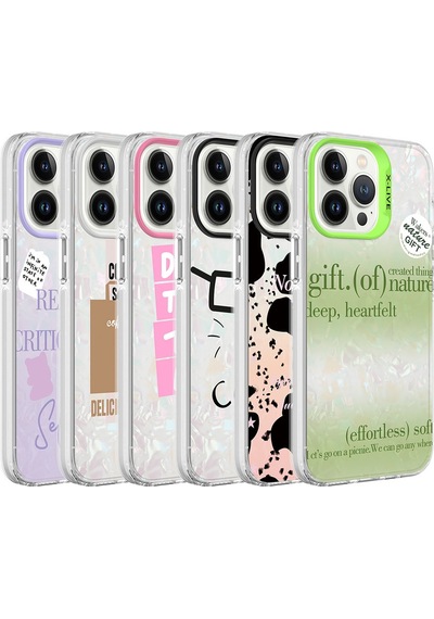 Apple Uyumlu iPhone 13 Pro Mermer Desenli Klfs Marbello Kılıf-pembe Pembe