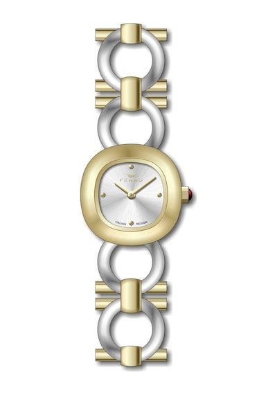 Ferro Fl40175a-d Quartz Çelik Gri Sarı 25 Mm Kadın Kol Saati