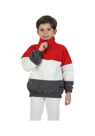 Erdem Kıds Unisex Kız-erkek Çocuk Dik Yaka Fermuarlı Sweatshirt-kazak Beli Lastikli Çok Renkli Kışlık Polar Kırmızı-ekru-gri Kırmızı-ekru-gri Erdem Kıds Unisex Kız-erkek Çocuk Dik Yaka Fermuarlı Sweatshirt-kazak Beli Lastikli Çok Renkli Kışlık Polar Kırmızı-ekru-gri Kırmızı-ekru-gri