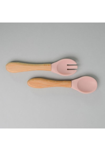 Mama Kaşığı + Çatal Pinky Pink 4 Adet