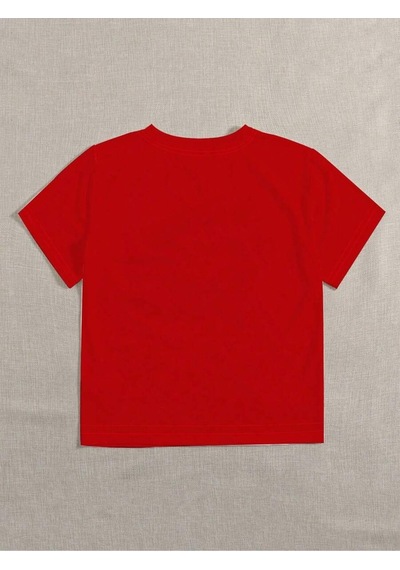 Uyguntarz Unisex Kalp Love Baskılı Tasarım Tshirt Kırmızı