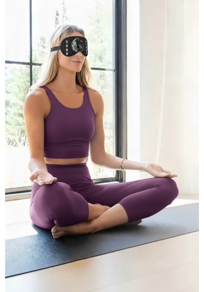 MorMavi Yıkanabilir Uyku Maskesi Işık Önleyici Göz Dinlendirme Ve Terapi Bandı Yoga Göz Bandı Siyah Good Nıght