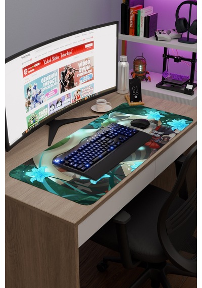 Sayu Genshin Impact Anime Oyuncu V3 - 90x40 Xxl Gaming Mouse Pad Fare Altlığı