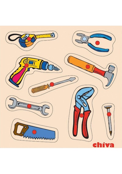 1001-Cs Chiva. Tamir Aletleri Ahşap  Puzzle