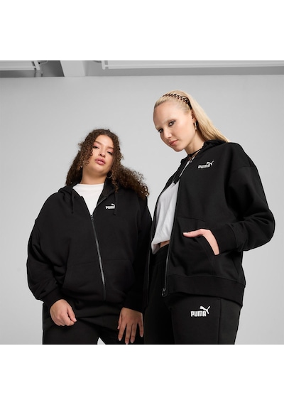 Puma Essentials Comfort Kadın Siyah Kapüşonlu Ceket Siyah