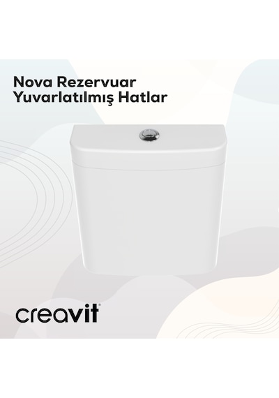 Creavit Lara Duroplast Yavaş Kapanan Klozet Kapaklı Beyaz Set