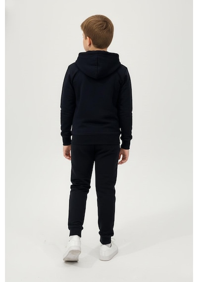 New Kids Fermuarlı Kapüşonlu Cepli Unisex Çocuk Eşofman Takımı-90926 Siyah