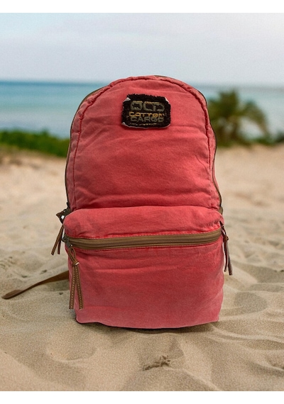 Old Cotton Cargo Kaliteli Vintage Unisex Tek Gözlü Disayn Sırt Günlük Okul Gezi Çantası Donny Bag Pembe