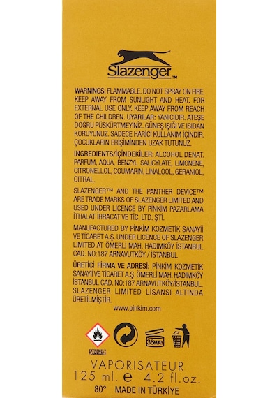 Slazenger Active Sport Erkek Gold Parfüm Amber
