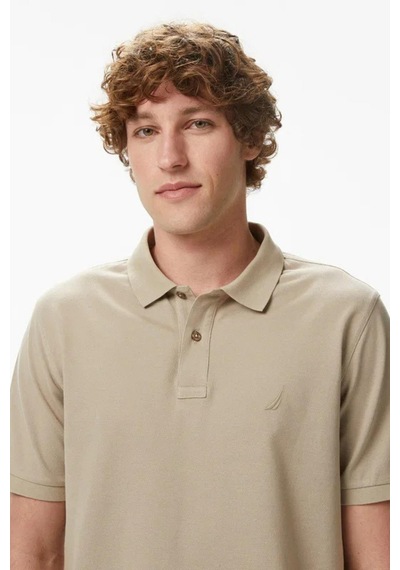 Nautica Erkek Bej Regular Fit Polo Yaka T-shirt-14594