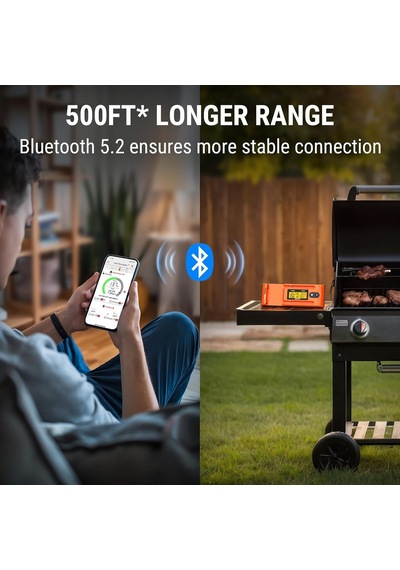 Thermopro Tp962 Twin Tempspike Tam Kablosuz Çift Problu Akıllı Et Termometresi, 150m Menzilli Bluetooth Barbekü Ve F Diğer