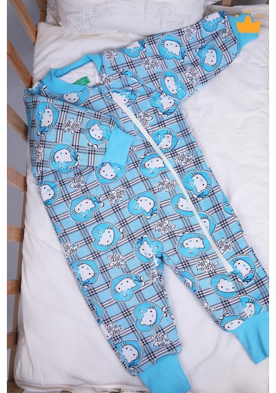 Babyhola 2-9 Yaş Kalın Elyaf Dolgulu 2.5 Tog Premium Kalite Çocuk Uyku Tulumu 23504 Buz Mavisi