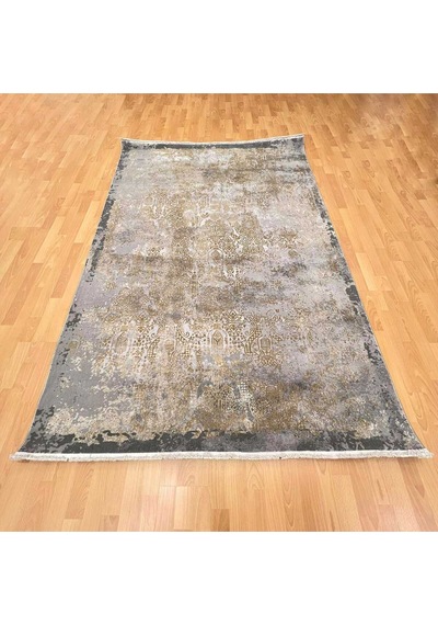 Madalyon Desenli 160 X 230 Yün Halı Gri