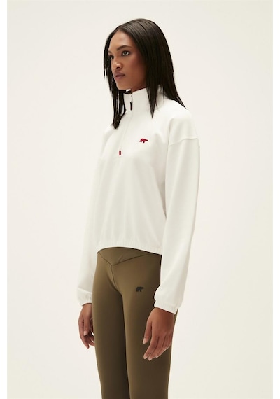 Bad Bear 22.04.12.004-c04 Scarlette Half Zip Kadın Sweatshirt Beyaz