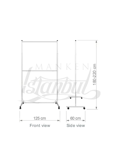 Mankenistanbul Çift Katlı Ayarlanabilir Krom Metal Orta Stand Diğer