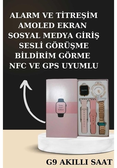Nabız Ölçer  Bileklikli Akıllı Saat Ve Dijital  Göstergeli Bluetooth Kulaklık Çoklu Şarj Girişi