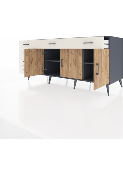 Kronos Konsol 2 Raflı 6 Çekmeceli 3 Kapaklı 176x59x83 Antrasit-çam/aytaşı Çam/aytaşı Kronos Konsol 2 Raflı 6 Çekmeceli 3 Kapaklı 176x59x83 Antrasit-çam/aytaşı Çam/aytaşı