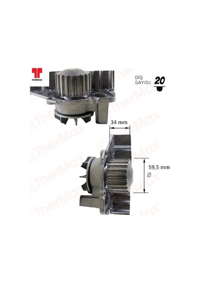 Devirdaim Pompasi Partner-berlingo 96- Jumper-scudo 96-02 Expert 96- 20 Diş-59.5mm-34m
