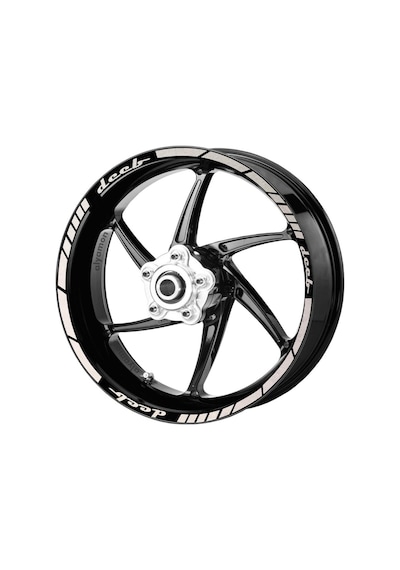 Deeb Motosiklet Jant Şeridi Universal Beyaz Beyaz Model X N11.34808