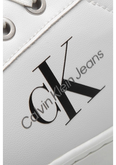 Calvin Klein Erkek Hakiki Deri Beyaz Sneaker Beyaz