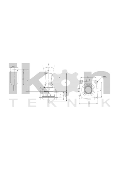 2 Eksenli Profesyonel Switch Stick Handle Joystick 66Mm