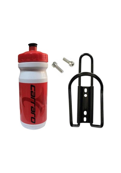 Carraro Kırmızı 600Ml Matara Ve Matara Kafesi Seti Montaj Vidası Kırmızı - Beyaz