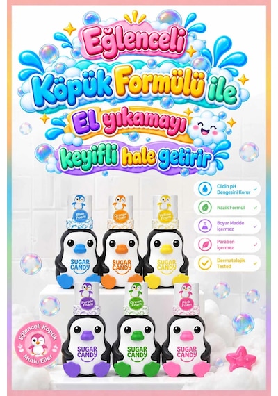Sugar Candy Yaban Mersini Kokulu Doğal Vegan Çocuk Köpük El Sabunu Nero 350 Ml Paraben İçermeyen Mav