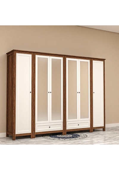 Coco 6 Kapılı Gardırop Mdf Sis Gri Coco 6 Kapılı Gardırop Mdf Sis Gri