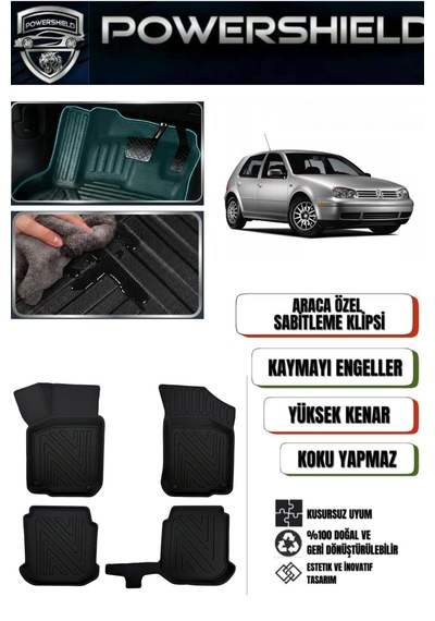 Powershıeld Volkswagen Golf 4 1997-2004 Arası Araca Özel Premium 5d Havuzlu Oto Paspas Takımı
