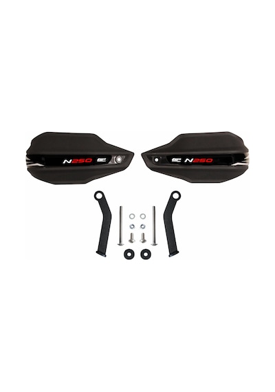 GP Kompozit Bajaj Pulsar N 250 2022-2024 Uyumlu Plastik Elcik Koruma Siyah
